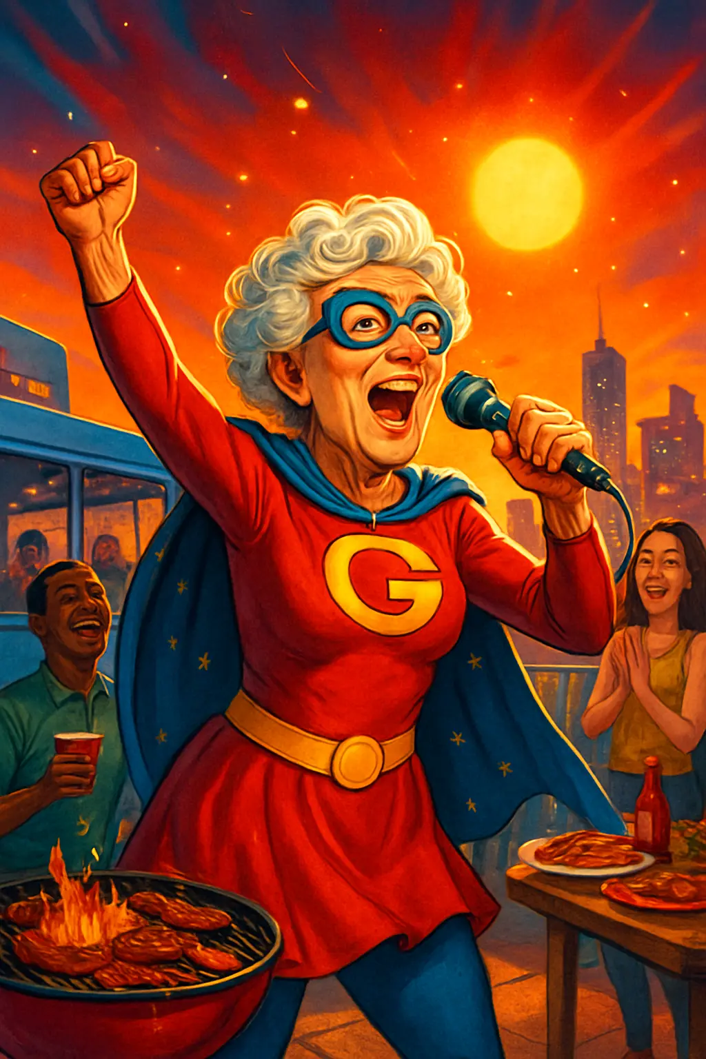 Superhero Grandma Trying To