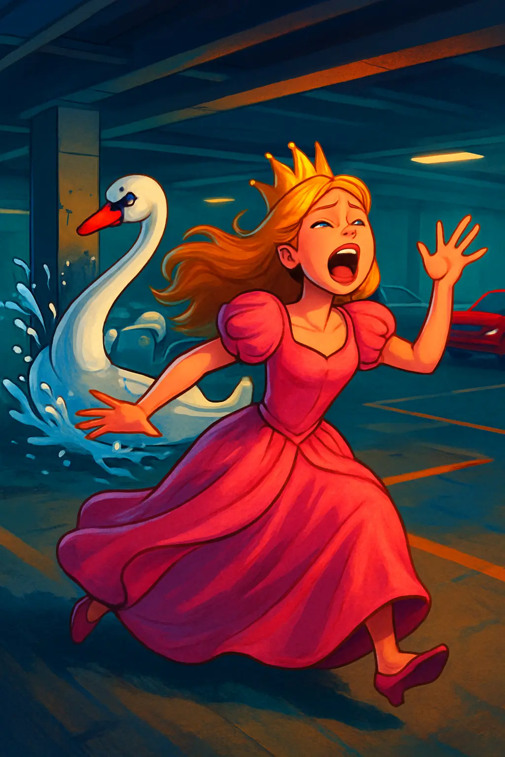 Runaway Princess Escaping Swan