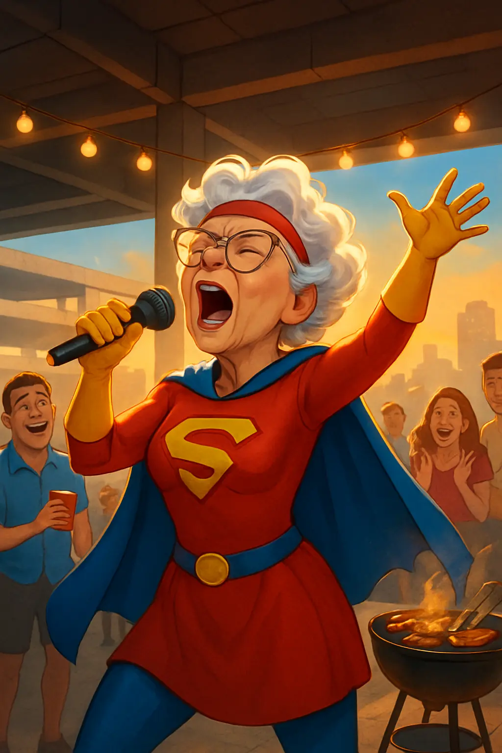 Superhero Grandma Trying To