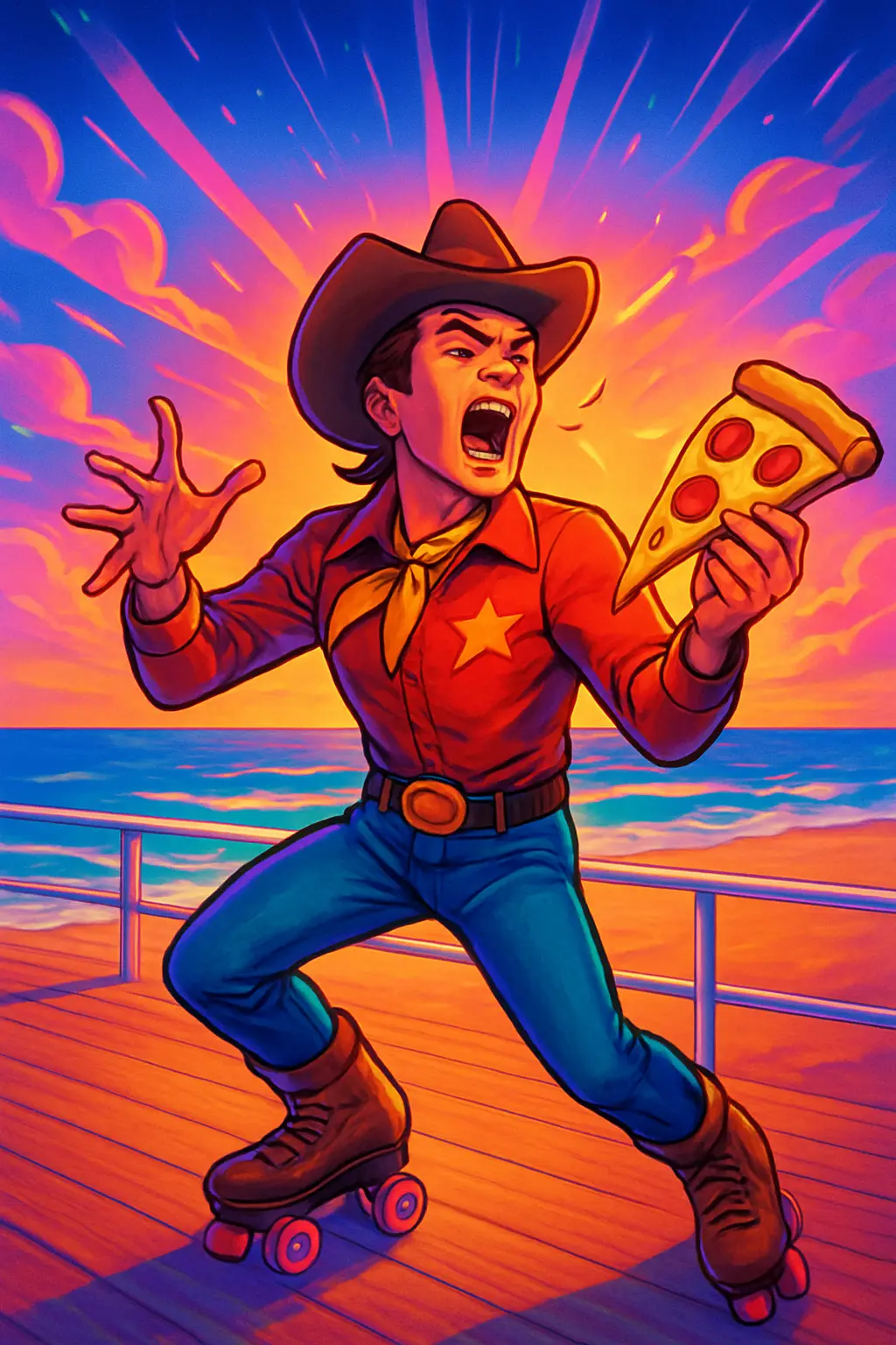 Cowboy On Roller Skates