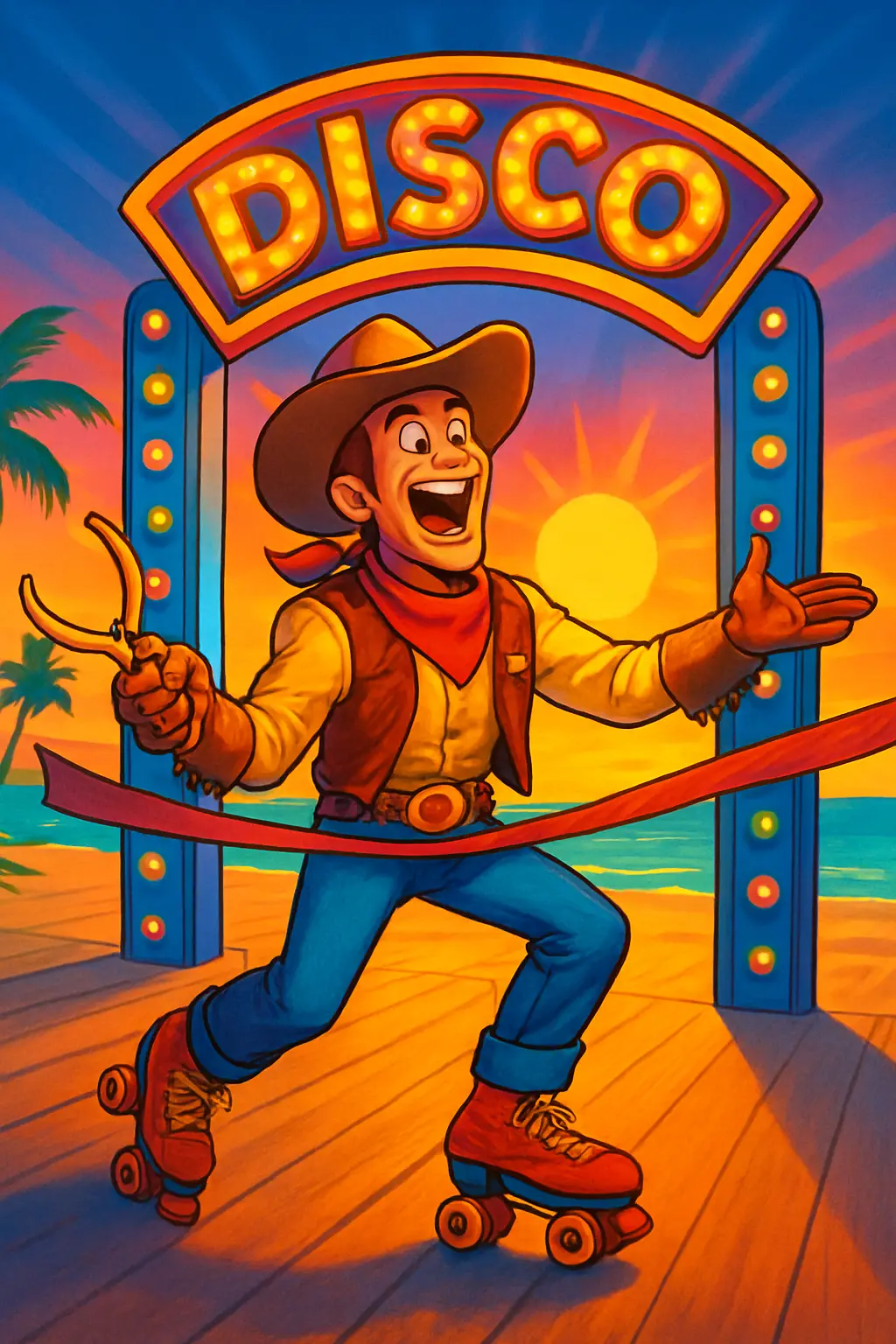 Cowboy On Roller Skates
