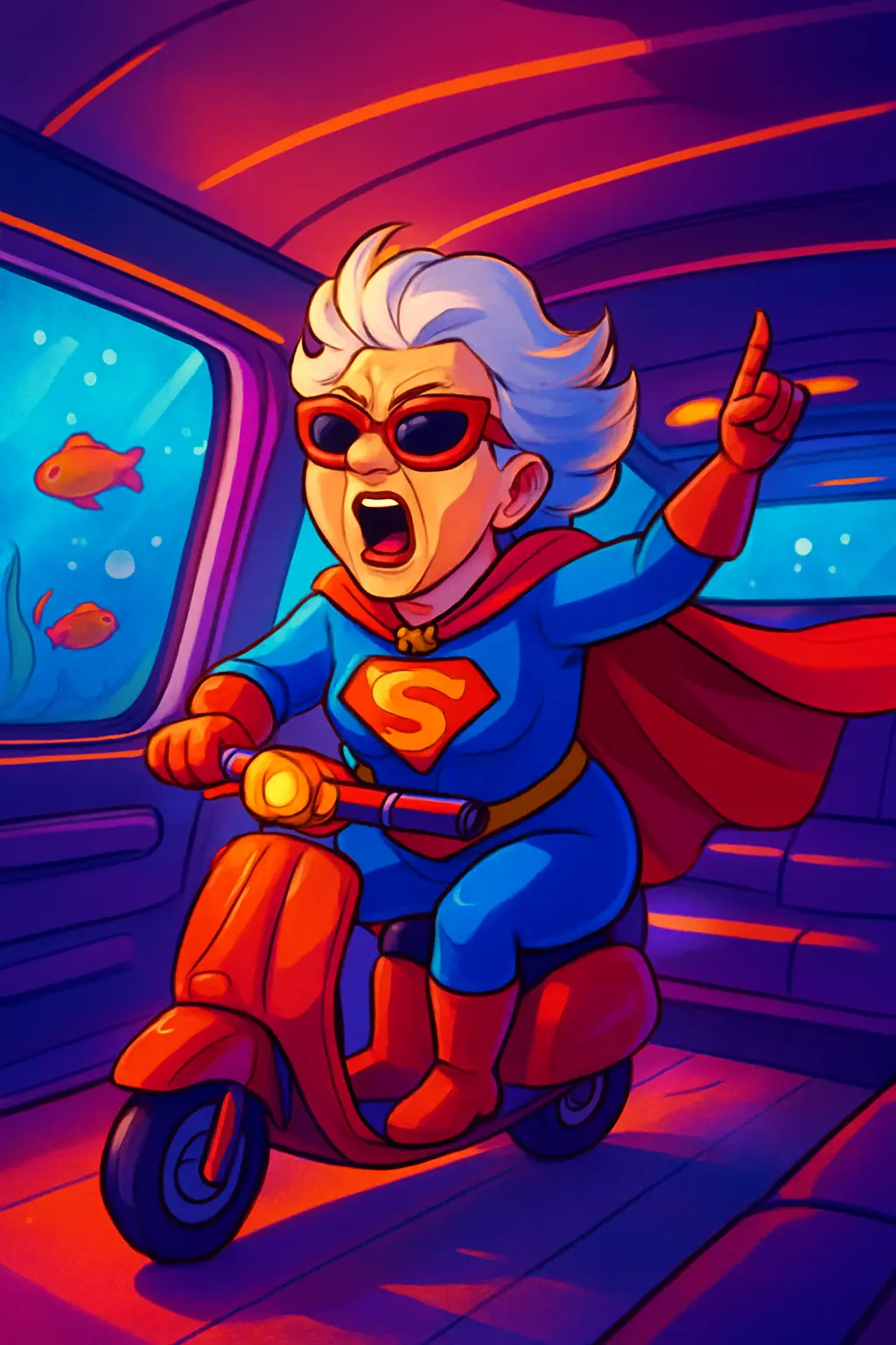 Superhero Grandma Trying To