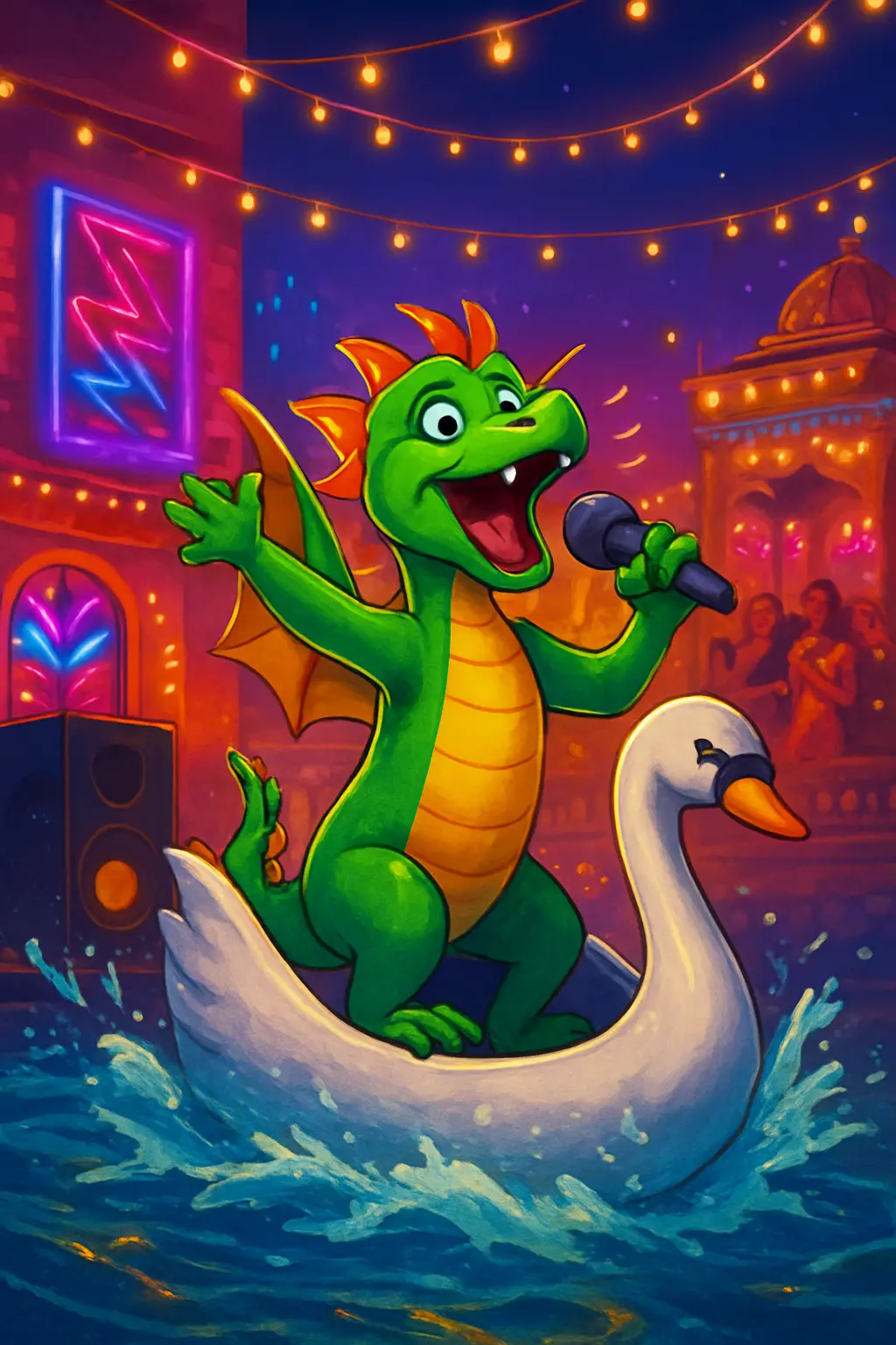 Karaoke Dragon Escaping Swan