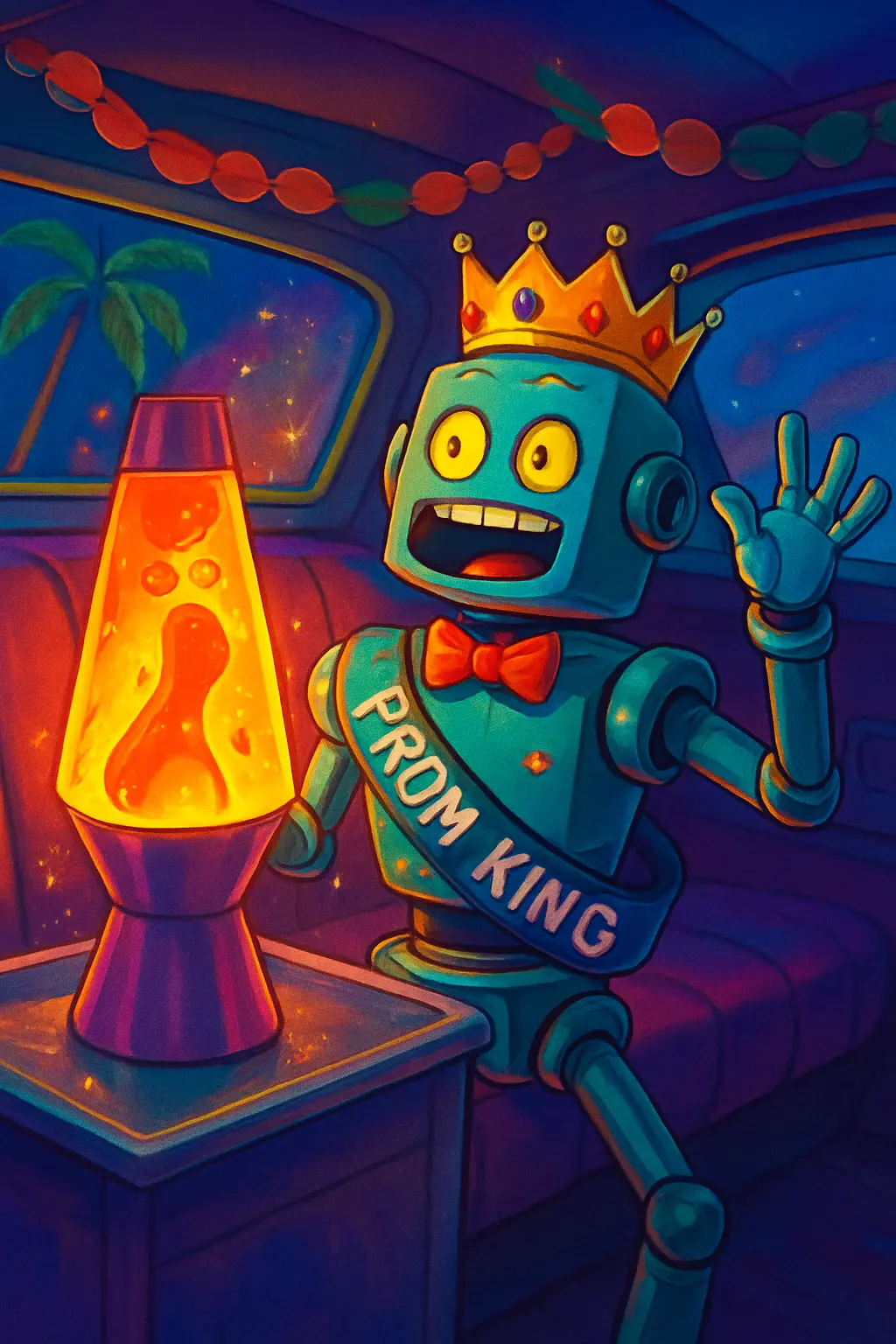 Robot Prom King Guarding