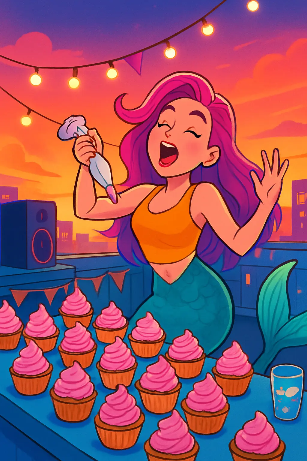 Mermaid Accountant Frosting Thousand