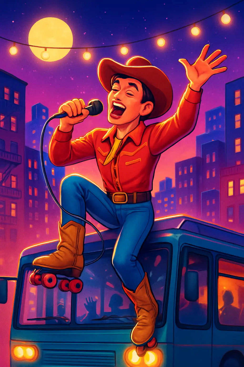 Cowboy On Roller Skates