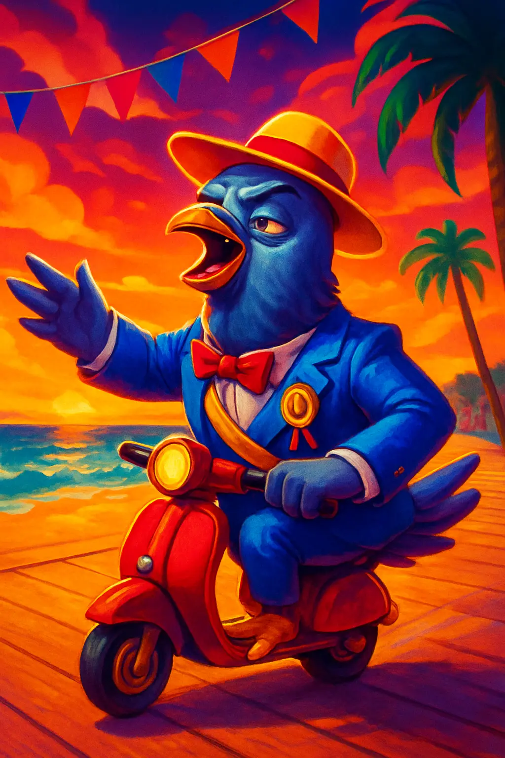 Dramatic Pigeon Mayor Trying