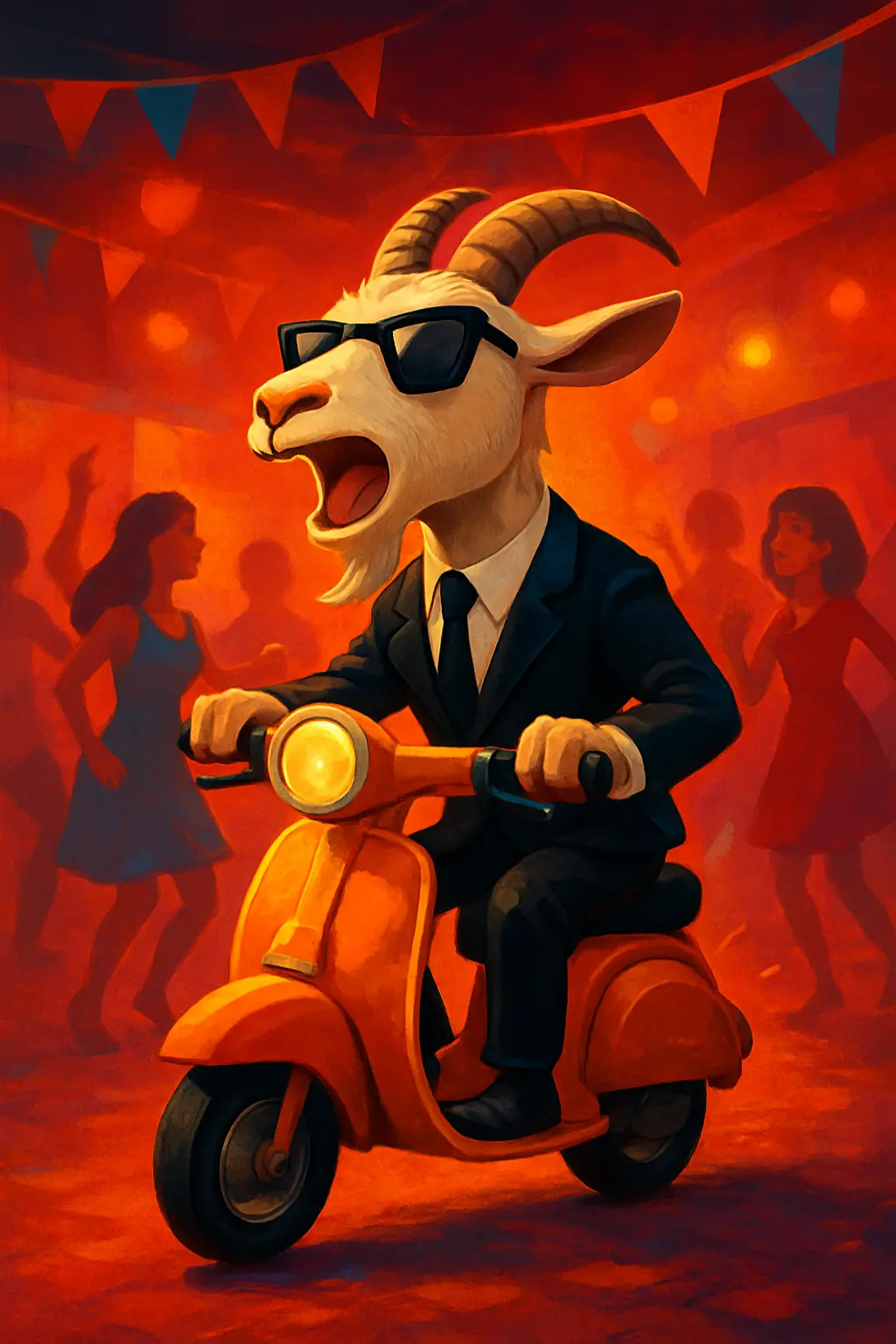 Secret-Agent Goat Trying To