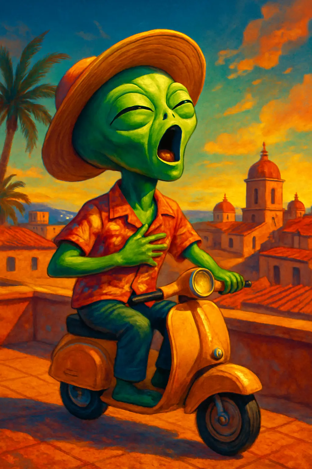 Alien Tourist Trying To