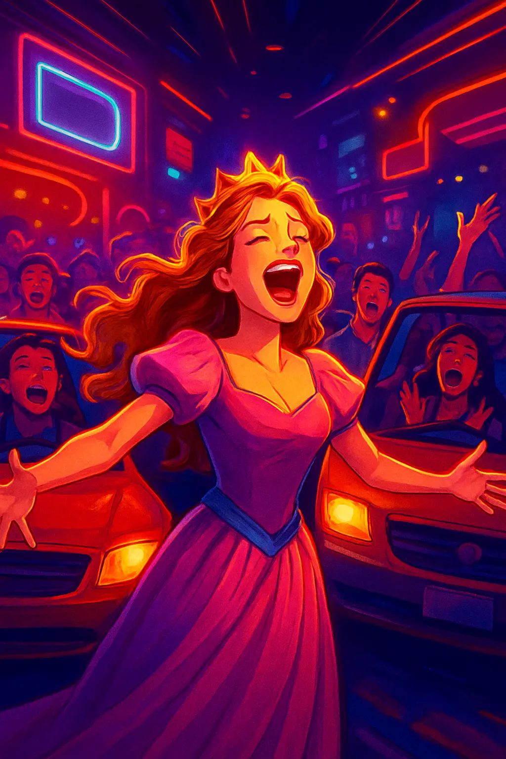 Runaway Princess Turning Traffic