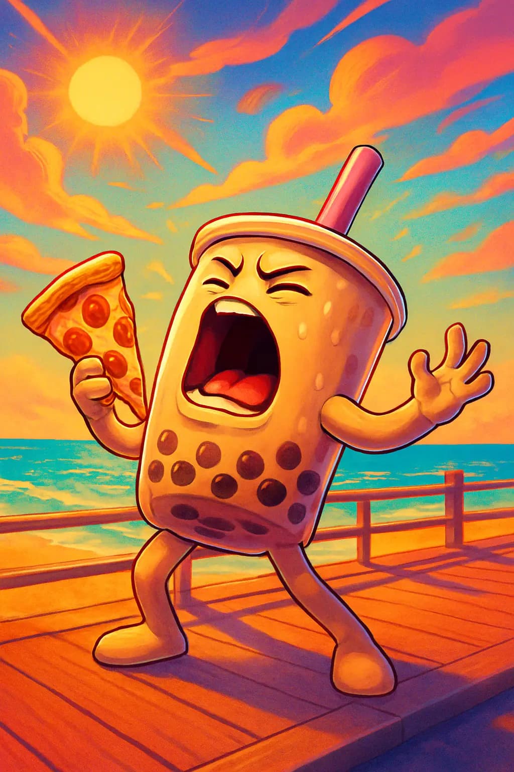 Bubble-Temonster Defending One Slice